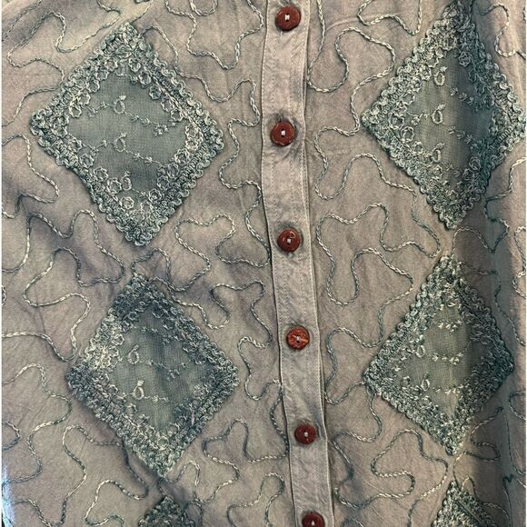 🌞 Boho Indian Dress Size Med/Large Turquoise - Picture 2 of 7